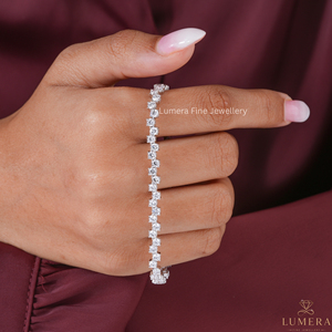 Lab Grown Diamond Tennis Bracelet 9K 10K 14K 18K <b>Solid</b> <b>Gold</b> Round Brilliant Cut Women's Fine Jewelry Wholesale OEM ODM - Product Image 4