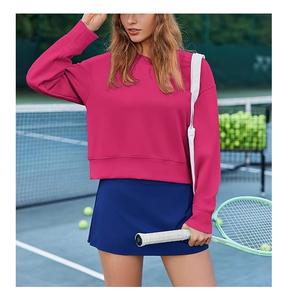 Sudadera de Algodón para Mujer, de Lujo, Manga Larga, Cuello Redondo, Hombros Caídos, Color Sólido, Cómoda, Talla Grande, del Mejor Precio, de Bangladesh - Product Image 5