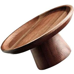 Support à gâteau en bois finition naturelle pour comptoir de boulangerie professionnelle et présentation élégante de desserts de mariage - Product Image 1