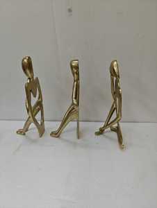 Juego de 3 Esculturas Abstractas Estilo Pensador con Acabado Dorado, Decoración para el Hogar, Decoración Nórdica para Sala de Estar, Escritorio, Regalo Especial - Product Image 6
