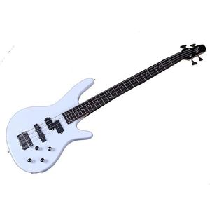 Stylish White IB Bass Guitar with Power Line and Wrench Tool Exquisite Accessories Included - Product Image 4