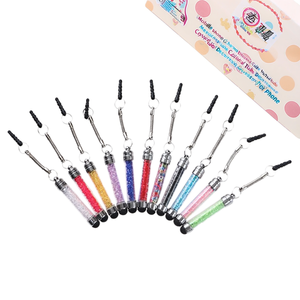 พวงกุญแจโทรศัพท์มือถือรูปทรงสี่เหลี่ยมโลหะ ประดับคริสตัลหลากสีสัน - Product Image 2