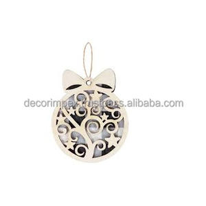 Ornement suspendu en métal de Noël de luxe de l'Inde en gros pas cher Laser porte de Noël ornement suspendu ornements décoratifs en fer - Product Image 1