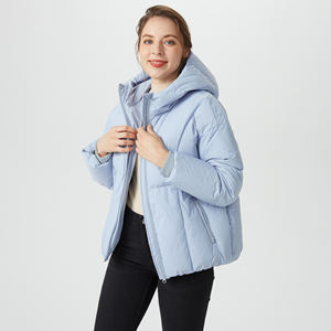 Dernière Collection : Doudoune matelassée pour femme, haute qualité, avec capuche respirante, en tricot, fermeture éclair, chaude, en coton - Product Image 1