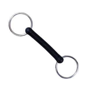 Mors à bouche en caoutchouc souple pour chevaux, mors d'entraînement doux avec embout en acier inoxydable - Product Image 5