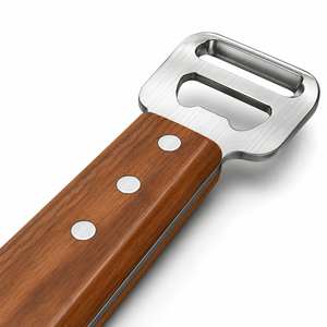 Multi functional <b>BBQ</b> Spatula Grill Tool Stainless Steel 9 in 1 Flip Fork Knife Bottle Opener Wooden Handle for Gril & <b>BBQ</b> - Product Image 3