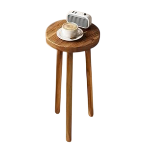 Round Wooden <b>Coffee</b> <b>Table</b> With Tapered <b>Legs</b> Scandinavian Modern Handmade Living Room Furniture Side <b>Table</b> - Product Image 1