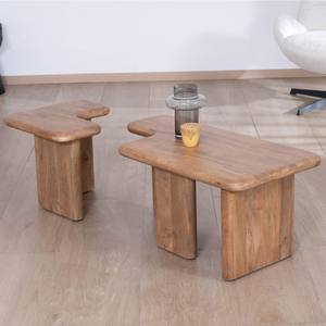 Mesa de centro Vandana Golden Mark en madera de mango Naura con un toque orgánico - Product Image 3