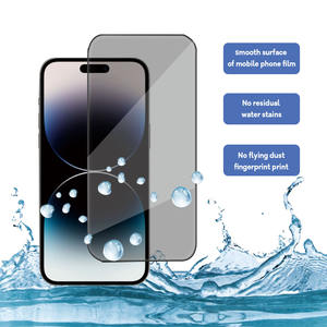 9H privasi kaca antigores pelindung layar <span class=keywords><strong>2</strong></span> pak untuk iPhone 14 15 16 17 Pro Max anti-mata-mata tahan air layar Film untuk iPhone 13 - Product Image 4