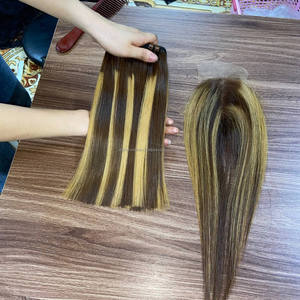 Extensiones de cabello liso natural vietnamita de alta demanda con trama y cierre de encaje, pelucas frontales de encaje de cabello humano - Product Image 4