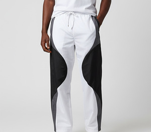 Pantalon de survêtement décontracté pour homme en laine patchwork vintage, respirant, écologique, mi-lourd, brodé, séchage rapide – Meilleures ventes - Product Image 3