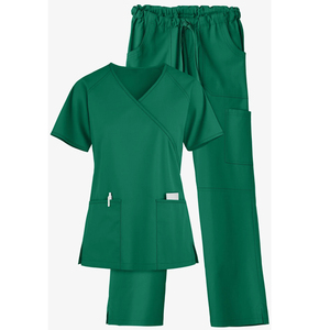 ชุดยูนิฟอร์มพยาบาลแบบใหม่ ราคาโรงงาน ขายส่ง ดีไซน์เรียบง่าย เอวยางยืดพร้อมเชือกผูก ทรงเข้ารูป ยืดหยุ่นได้ ชุดสครับสำหรับผู้หญิง - Product Image 1
