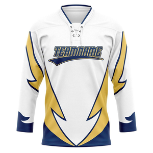 ชุดยูนิฟอร์มทีมฮอกกี้น้ำแข็งสีเทาดำแดงแบบกำหนดเองพร้อมชื่อหมายเลขเสื้อกีฬาแขนยาว - Product Image 3