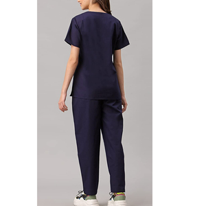 Unisex Cotton Worsted Fabric Scrub Uniform Medical <b>Doctor</b> <b>Set</b> OEM Factory Custom Logo Design Hospital Clothing Needle Detection - Product Image 4