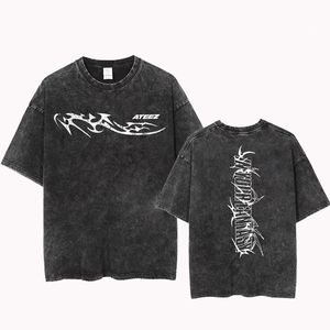 Camiseta Personalizada para Hombre, Lavada al Ácido, Estilo Vintage, 100% Algodón, Talla Grande, Impresión DTG, Etiqueta Privada OEM, Venta al Por Mayor - Product Image 5