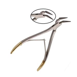 Orthodontic <b>Pliers</b> <b>Set</b> of 3 Stainless Steel Gold Handle Dental Instruments for Wire Bending Ligature Cutting Arch Forming - Product Image 2