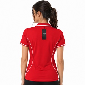 เสื้อโปโลผ้าฝ้ายพิมพ์ลายตามสั่งสำหรับผู้หญิง สไตล์ลำลองสำหรับใส่ทำงาน พร้อมโลโก้ ดีไซน์ทันสมัย รับผลิตแบบ OEM - Product Image 3