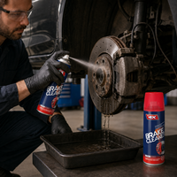 Nettoyant freins 4X en spray, dégraissant pour disques et tambours, éliminateur de poussière et d'huile, séchage rapide, sans CFC, pour l'entretien des pièces automobiles