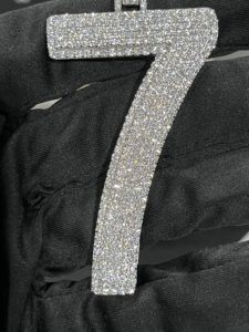 จี้หมายเลข 7 แบบ Iced Out พร้อมตัวเรือนแบบ Pave Setting เครื่องประดับฮิปฮอปสุดหรู ขายส่ง - Product Image 2