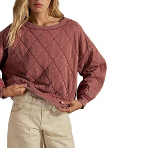 Sudadera de algodón acolchada para mujer, cuello redondo, premium, de invierno, manga larga, gruesa, tipo jersey, con capucha, OEM, bordada - Product Image 4