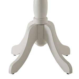 Tavolino Laterale Bianco con Piedistallo per Arredamento Soggiorno - Product Image 4