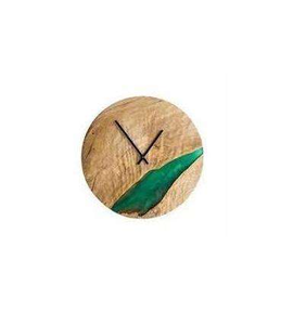 Contemporary Wood & Epoxy Resin Hanging Quartz Needle <b>Wall</b> <b>Clock</b> <b>Modern</b> Design Polish Finish Luxury Home Decor Gift - Product Image 1