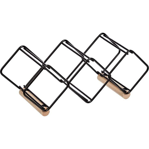 Porte-bouteilles à vin en métal argenté moderne de qualité supérieure, capacité de 5 à 9 bouteilles, présentoir, meuble de maison, support pour bouteilles de vin - Product Image 4
