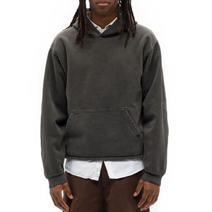 เสื้อฮู้ดดี้แบบย้อมสีพิเศษ ผลิตตามสั่งในปากีสถาน ผลิตจากผ้าฝ้ายผสมสำหรับฤดูหนาว แบบย้อมสีสไตล์สโตนวอช - Product Image 1