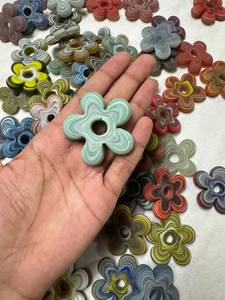 Wholesale Flower Rosette Crystal & Glass <b>Beads</b> 6mm Clear <b>Red</b> African Java Jatim Star Jewelry Making Bulk Europe NL DE - Product Image 3