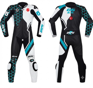 Traje de Carreras Personalizado para Hombre en Cuero Vacuno/Canguro, Mono de Una Pieza con Armadura de Nivel 2 CE, Hecho a Medida, Protección OEM - Product Image 1
