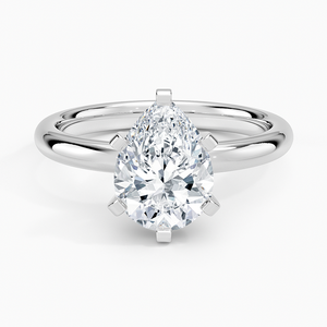 BOJ <b>Ring</b> 090 Pear Cut 925 <b>Silver</b> Halo Prong Stone <b>Solitaire</b> Diamond <b>Ring</b> 2ct D Color VVS1 Moissanite GRA Certified Low Price - Product Image 1