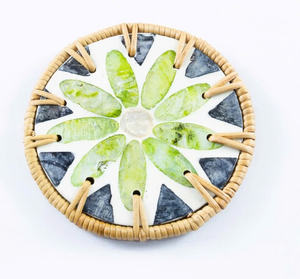 Posavasos de Bambú y Ratán Tejidos a Mano de 10 cm de Diámetro - Juego de Utensilios de Cocina Ecológicos de Varias Piezas Doanket DK 100 para Uso en Interiores - Product Image 1