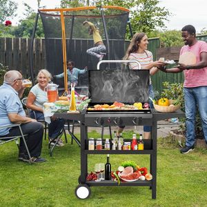 3 Burner Propane Fuelled Flat Top Gas Griddle Station 30,000 BTU Ceramic Coated <b>Cast</b> Iron <b>Pan</b> 30,000 BTU Propane Fuelled Griddle - Product Image 6