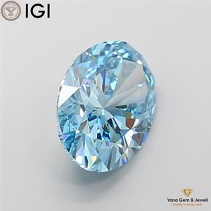 Diamante Cultivado en Laboratorio con Corte Ovalado de 4.00 Quilates, Color Azul Intenso, Claridad VS2, con Certificado IGI para la Creación de Joyas - Product Image 5