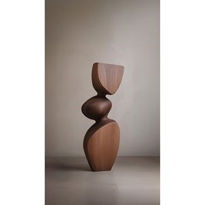 Escultura de Madera de Estilo Contemporáneo para Decoración del Hogar - Product Image 1