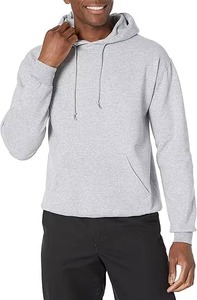 Sweat-shirt à capuche noir pour homme, coupe classique, couleur unie, 100% coton tricoté, vêtement décontracté pour l'automne - Product Image 5