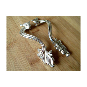 Classical Antique Silver Leaf Style Furniture Cabinet Wardrobe <b>Door</b> Pull Classical Handles - Product Image 1