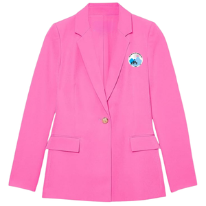 Blazer Largo Color Fucsia para Mujer, Corte Entallado, Frente Abierto, Ropa Formal de Oficina, Estilo Casual de Negocios, Prenda de Moda - Product Image 2