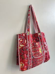 Custom Cotton Embroidered Tote <b>Bag</b> Large Shoulder Shopping <b>Bag</b> with Patchwork Design Zipper Closure Eco-friendly - Product Image 2