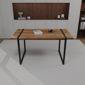 59 \ "tavolo da pranzo moderno sedia in legno naturale medievale in legno tavolo da cucina rettangolare in metallo Base sedia scamosciata-per ristoranti - Product Image 6
