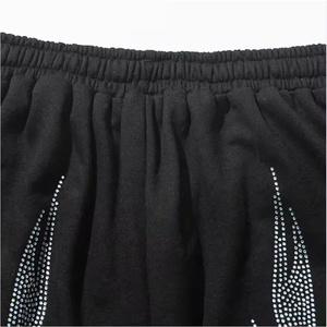 Shorts Homme Personnalisés en Coton 100% à Coupe Droite, Respirants, Effet Délavé Vintage, Imprimé Intégral, avec Cordon de Serrage Style Hip Hop – Vente en Gros - Product Image 4