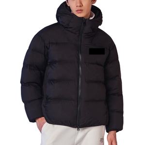Wholesale Men's Winter Puffer <b>Jacket</b> Canvas Fabric Hooded <b>Waterproof</b> Custom Logo Outdoor <b>Padded</b> <b>Jacket</b> Customized Color Size - Product Image 1