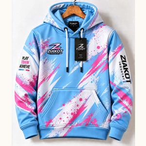 Wholesale Direct Ziakot Industry Custom Stitched <b>Pink</b> Purple-White Football Pullover Sweatshirt <b>Hoodie</b> - Product Image 6