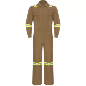 Combinaison de travail haute visibilité en polyester et coton, vêtements de sécurité réfléchissants pour les environnements à haut risque - Product Image 1