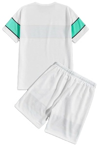 Collection pour hommes 2022 du Bangladesh Logo personnalisé Ensemble d'été deux pièces-T-shirt décontracté à col rond en tricot Édition limitée courte - Product Image 3