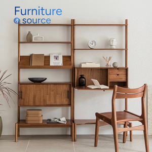 Vietnam OEM/ODM escalera de madera maciza estante-sala de estar vitrina con cajón integrado para el hogar del hotel - Product Image 1