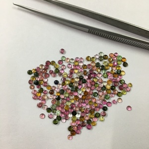 Cabujón redondo de turmalina múltiple Natural de 3,5mm para hacer joyas DIY, proveedor de piedras preciosas sueltas pulidas al precio más bajo - Product Image 2