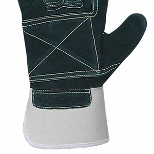 Hand Protective Double Palm Leather Working Garden <b>Gloves</b> Heavy Duty Reinforced Fireproof Anti-cut Safety Rigger Work <b>Gloves</b> - Product Image 3