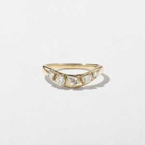 แหวนเพชรแบบซ้อนได้ รูปทรงโค้งหลากหลาย ผลิตในห้องปฏิบัติการ ทองคำแท้ 14K 18K ดีไซน์เรียบหรู สำหรับใช้ในชีวิตประจำวัน หรือเป็นแหวนแต่งงาน ขายส่ง - Product Image 1