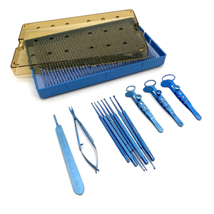 Chalazion Curette Set <b>Titanium</b> / Stainless Steel Ophthalmic Surgical Instrument Kit Eye Surgery Reusable Tools - Product Image 3